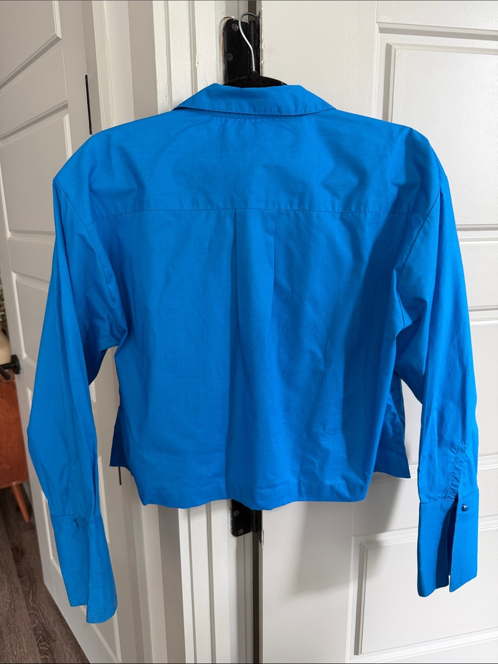 Anthropologie Maeve Poplin V-Neck Blouse - Picture 4 of 9